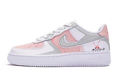 Nike Air Force 1 Low 811 Manufacturing Low Top Skateboard Shoes GS Pink White Gray