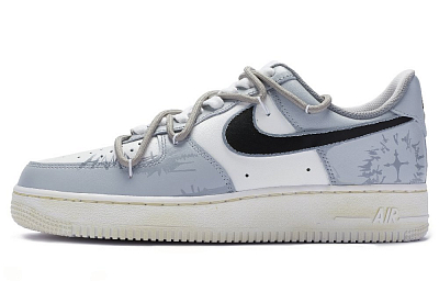 Nike Air Force 1 Low 811 Manufacturing Low Top Skateboard Shoes GS White Gray