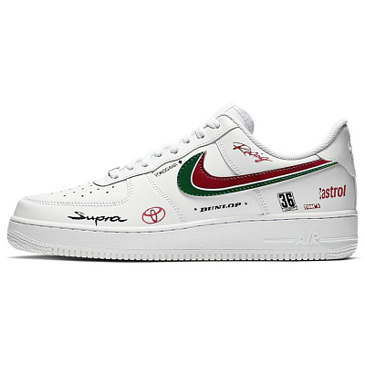 Nike Air Force 1 Skateboard Shoes Unisex Low-Top White/Red