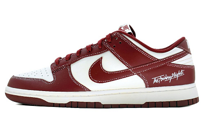 Nike Dunk Anti-Slip Wear-Resistant Low-Top Skateboard Shoes Men's Beige Yellow Red