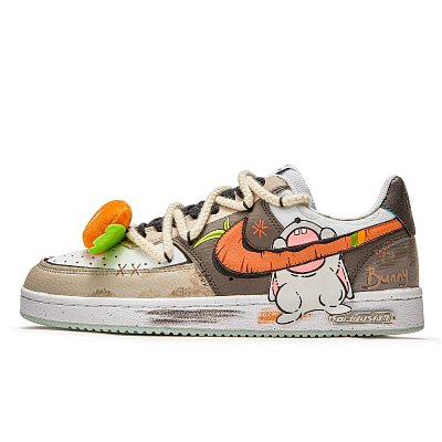 Nike Court Vision 1 Free Panda White Daydreamer Anti-Slip Wear-Resistant Low-Top Skateboard Shoes Men's Gray Orange