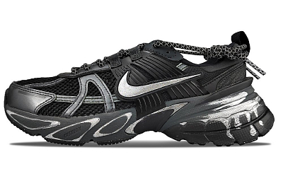 Nike V2K Run Low-Top Casual Running Shoes Women's Silver Black