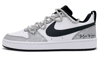 Nike Court Borough Fluttering Non-slip Lightweight Low-Top Skateboard Shoes GS Gray