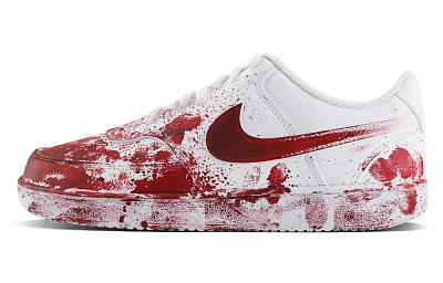 Nike Court Vision 1 Cushioned Impact Resistance Wear-Resistant Low-Top Skateboard Shoes Women's Red White