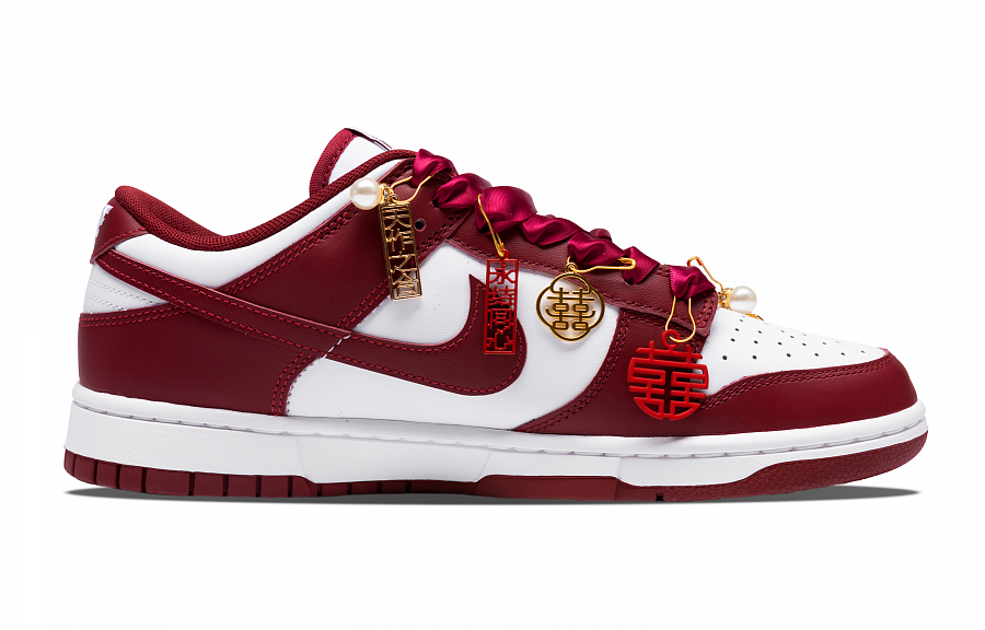 Nike Dunk Skateboard Shoes Men Low-Top Red/White/Gold купить в интернет-магазине Yoocart с быстрой доставкой по России.