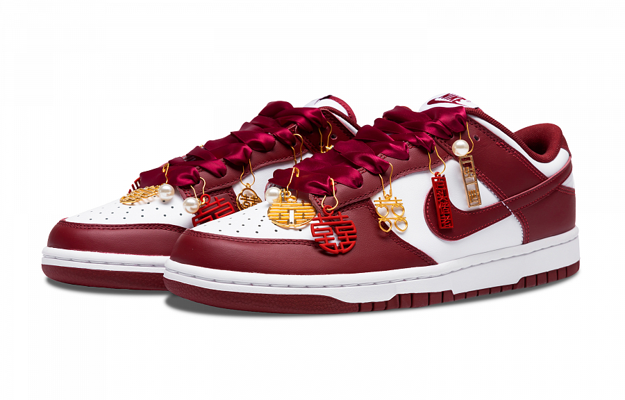 Nike Dunk Skateboard Shoes Men Low-Top Red/White/Gold купить в интернет-магазине Yoocart с быстрой доставкой по России.