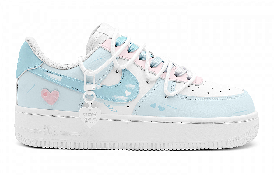 Nike Air Force 1 Air Force 1 Reverse Mismatched Sweetheart Slip Resistant Low Top Casual Skateboard Shoes GS Pink Blue купить в интернет-магазине Yoocart с быстрой доставкой по России.