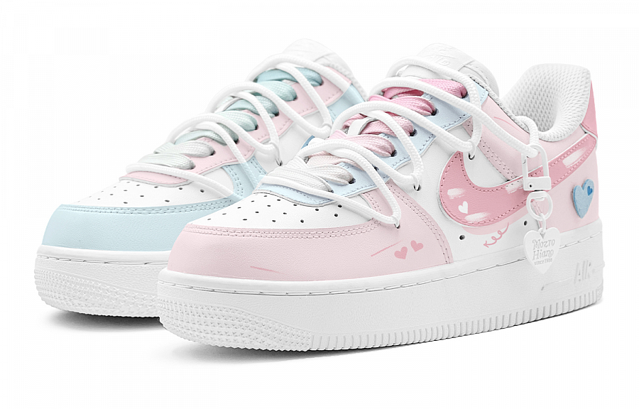 Nike Air Force 1 Air Force 1 Reverse Mismatched Sweetheart Slip Resistant Low Top Casual Skateboard Shoes GS Pink Blue купить в интернет-магазине Yoocart с быстрой доставкой по России.