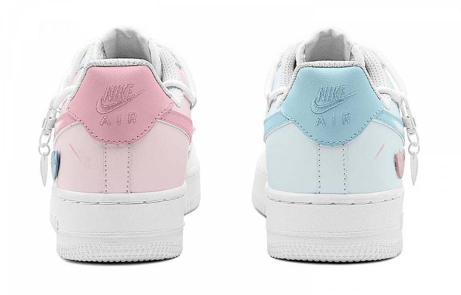 Nike Air Force 1 Air Force 1 Reverse Mismatched Sweetheart Slip Resistant Low Top Casual Skateboard Shoes GS Pink Blue купить в интернет-магазине Yoocart с быстрой доставкой по России.
