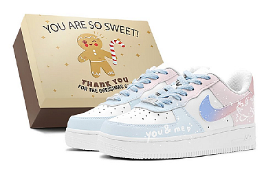 Nike Air Force 1 Anti Slip Wear Resistant Low Top Skateboard Shoes Men's Blue White
