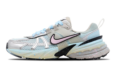 Nike V2K Run Wear-Resistant Low-Top Casual Running Shoes Women's Blueberry Ice Powder