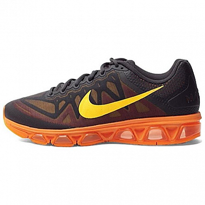 Nike Air Max Tailwind Cushioning, Wear Resistant Low Top Running Shoes Men's Orange Black