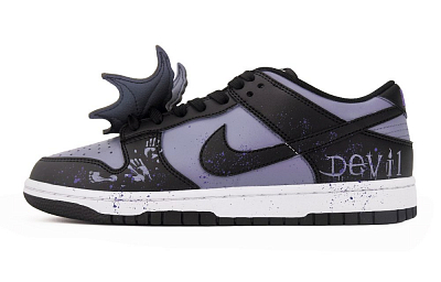 Nike Dunk Slip Resistant, Abrasion Resistant, Lightweight Skateboard Shoes Unisex Black Purple