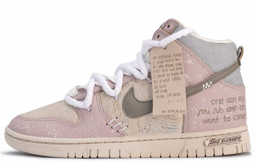 Nike Dunk Skateboard Shoes Women's High top Pink/Gray купить в интернет-магазине Yoocart с быстрой доставкой по России.