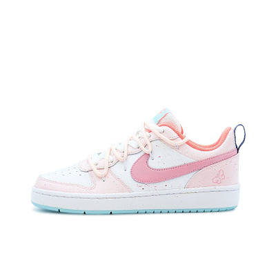 Nike Court Borough Yi Fan Gua Sprout Anti Slip Wear Resistant Low Top Skateboard Shoes GS Pink
