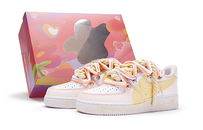 Nike Air Force 1 811 Manufacturing 'T10' Skateboard Shoes Women's White Pink Yellow