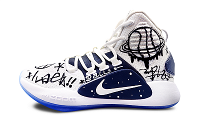 Nike Hyperdunk X Cushioning Wear-Resistant High-Top Basketball Shoes Men's Black White