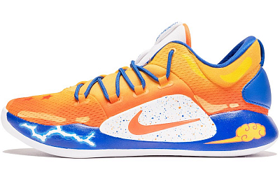 Nike Hyperdunk X Anti Slip Wear Resistant Low Top Basketball Shoes Men's Orange Blue