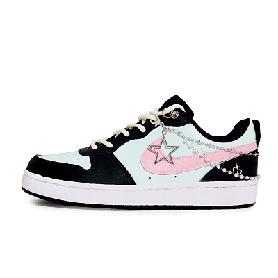 Nike Court Borough 2 Skateboard Shoes Women's Low top Black/Green