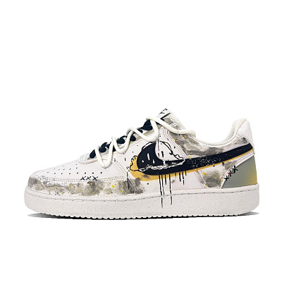 Nike Court Vision 1 Cloud Mist Leisure Shoes Slip Resistant Low Top Skateboard Shoes Men's Light Gray