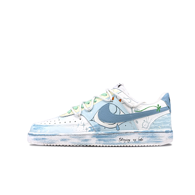 Nike Court Vision 1 Skateboard Shoes Unisex Low top Blue/White