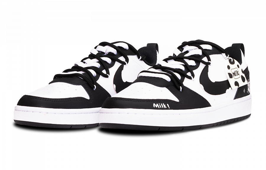 Nike Court Borough Anti-Slip And Wear-Resistant Lightweight Low-Top Skateboard Shoes GS Black White купить в интернет-магазине Yoocart с быстрой доставкой по России.