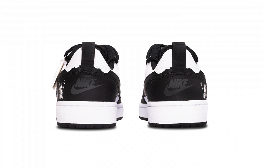 Nike Court Borough Anti-Slip And Wear-Resistant Lightweight Low-Top Skateboard Shoes GS Black White купить в интернет-магазине Yoocart с быстрой доставкой по России.