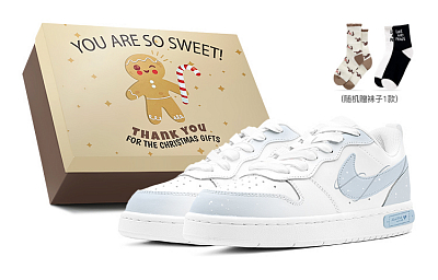Nike Court Borough Christmas Special Offer, Surrounding Snowflake Low Top Skateboard Shoes Women's Blue White