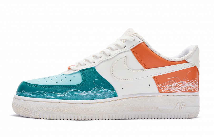 Nike Air Force 1 Low 811 Manufacturing Low Top Skateboard Shoes GS Blue White Orange купить в интернет-магазине Yoocart с быстрой доставкой по России.