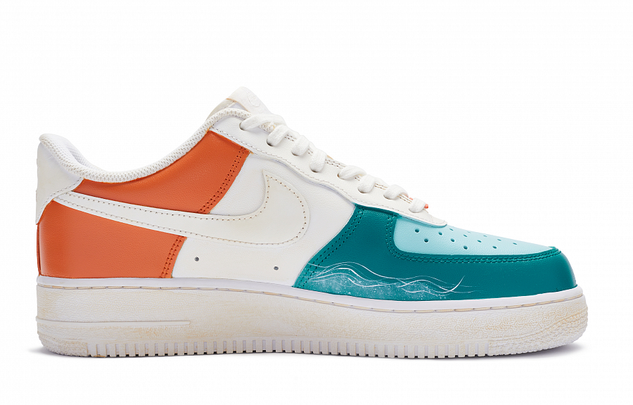Nike Air Force 1 Low 811 Manufacturing Low Top Skateboard Shoes GS Blue White Orange купить в интернет-магазине Yoocart с быстрой доставкой по России.