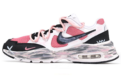 Nike Air Max Fusion Anti Slip Wear Resistant Low Top Casual Running Shoes Women's Black Pink Gray