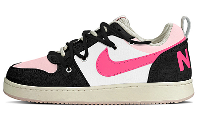 Nike Court Borough Low PRM Low-Top Skateboard Shoes Women's Black Pink