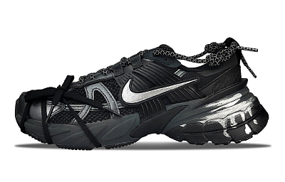 Nike V2K Run Low-Top Casual Running Shoes Women's Silver Black