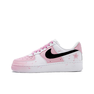 Nike Air Force 1 Peach Blossoms Scattered Wear-Resistant Slip-Resistant Low-Top Skateboard Shoes Women's Pink
