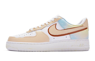Nike Air Force 1 Low 811 Manufacturing Low Top Skateboard Shoes GS White Brown