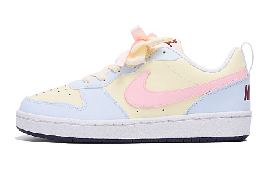 Nike Court Borough Slip-Resistant Coverage Low-Top Skateboard Shoes GS L Blue Pink