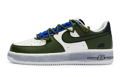 Nike Air Force 1 811 Manufacturing, Army 1 Low Top Skateboard Shoes GS Army Green & White