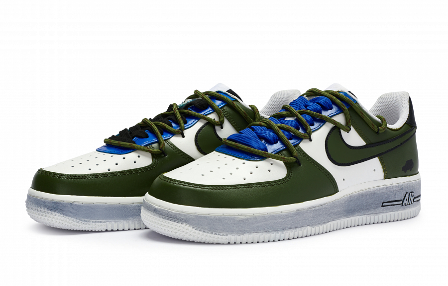 Nike Air Force 1 811 Manufacturing, Army 1 Low Top Skateboard Shoes GS Army Green & White купить в интернет-магазине Yoocart с быстрой доставкой по России.