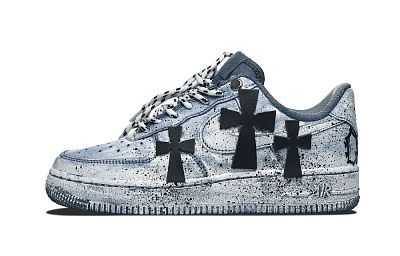 Nike Air Force 1 Bells Low-Top Skateboard Shoes Unisex Black Gray