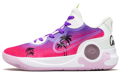 Nike KD Trey 5 IX Ep Cushioning Anti-Slip And Wear-Resistant Low-Top Vintage Basketball Shoes Men's Pink Purple