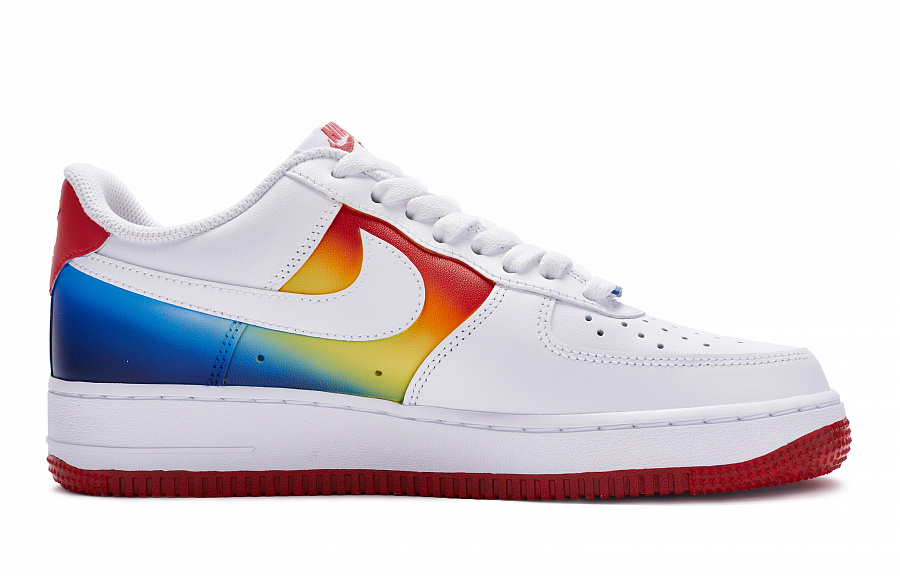 Nike Air Force 1 Low Top Skateboard Shoes GS White Red Yellow Blue купить в интернет-магазине Yoocart с быстрой доставкой по России.