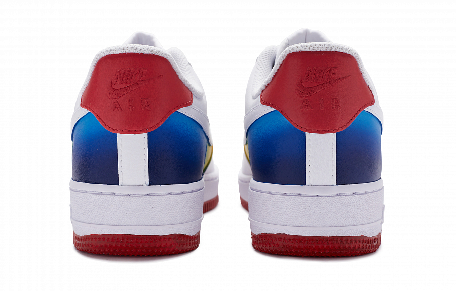Nike Air Force 1 Low Top Skateboard Shoes GS White Red Yellow Blue купить в интернет-магазине Yoocart с быстрой доставкой по России.