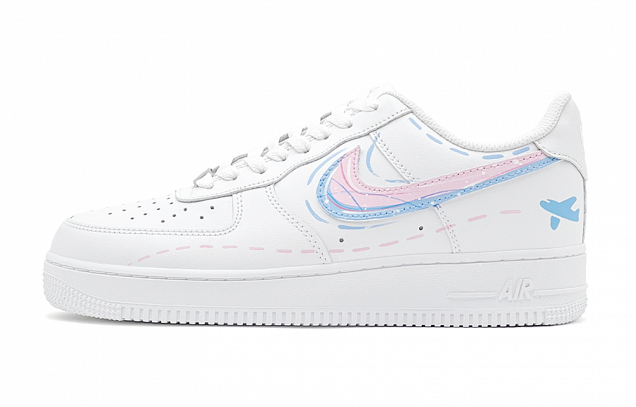 Nike Air Force 1 Low Low-Top Skateboard Shoes GS Pink Blue купить в интернет-магазине Yoocart с быстрой доставкой по России.