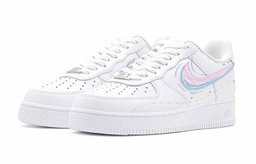 Nike Air Force 1 Low Low-Top Skateboard Shoes GS Pink Blue купить в интернет-магазине Yoocart с быстрой доставкой по России.