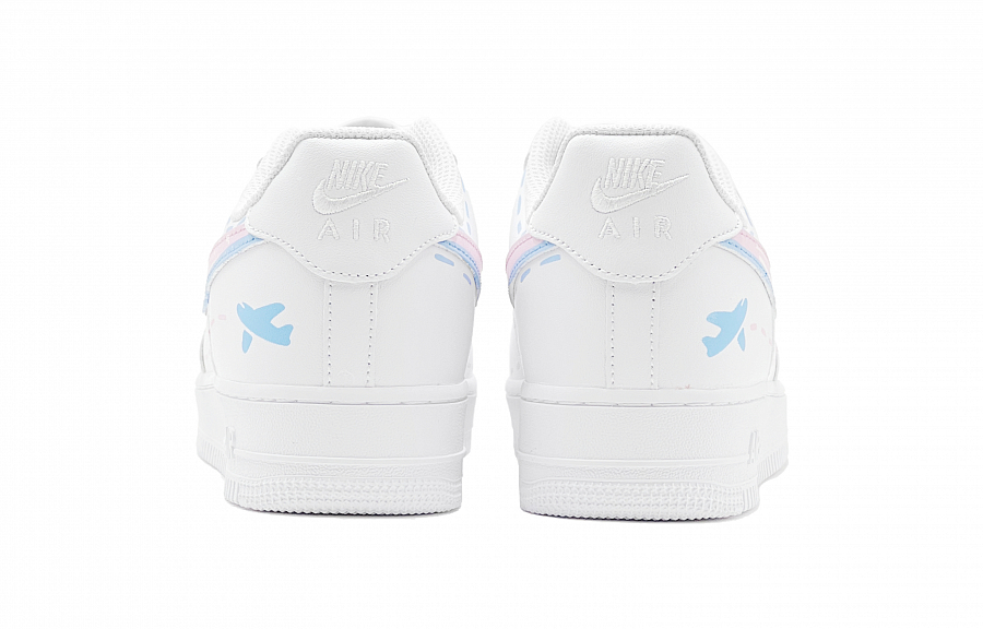 Nike Air Force 1 Low Low-Top Skateboard Shoes GS Pink Blue купить в интернет-магазине Yoocart с быстрой доставкой по России.