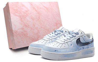 Nike Air Force 1 Air Force 1 Thermal Coverage Low Top Skateboard Shoes Men's Blue White