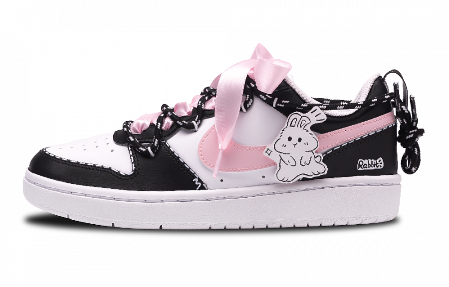 Nike Court Borough Anti Slip Wear Resistant Low Top Skateboard Shoes GS Black Pink купить в интернет-магазине Yoocart с быстрой доставкой по России.