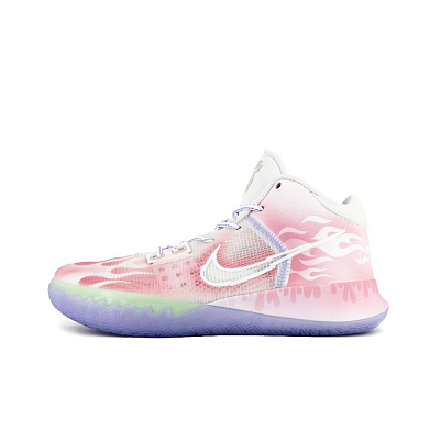 Nike Flytrap 4 Cushioning Mid-Top Basketball Shoes Men's Pink White Blue