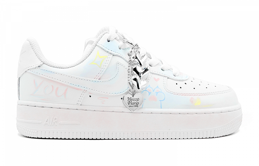 Nike Air Force 1 Air Force 1, Romantic Casual Multicolor Love Confession Low Top Skateboard Shoes Men's Blue Yellow купить в интернет-магазине Yoocart с быстрой доставкой по России.