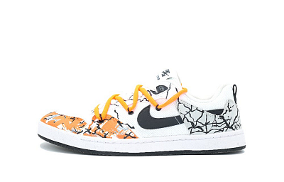 Nike SB Alleyoop Orange Gray Anti-Slip And Wear-Resistant Lightweight Low-Top Skateboard Shoes Men's Black Orange